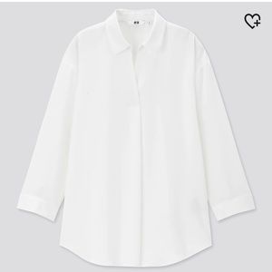 WOMEN Rayon Skipper Collar 3/4 Sleeve Blouse